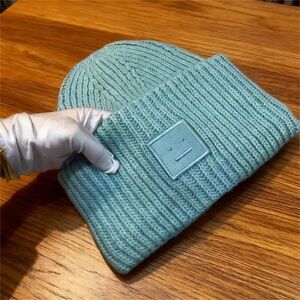 Acne Blue Knit Beanie